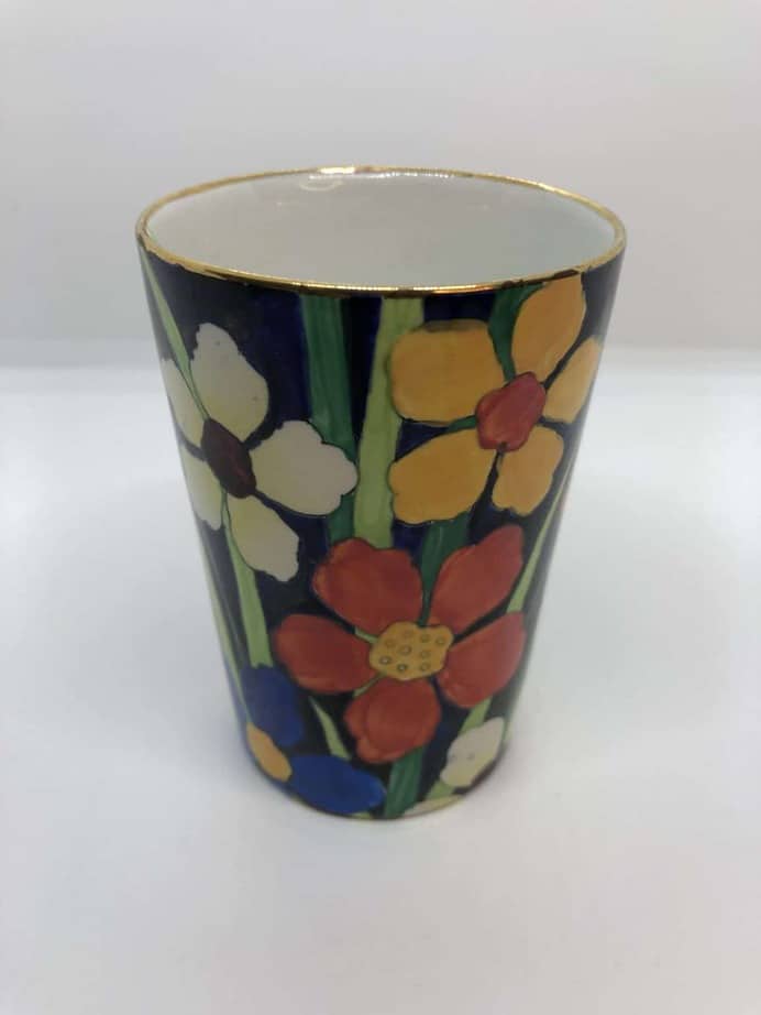 Maling 1930s Art Deco beaker - RARE pattern - Flowers & Butterflies ...