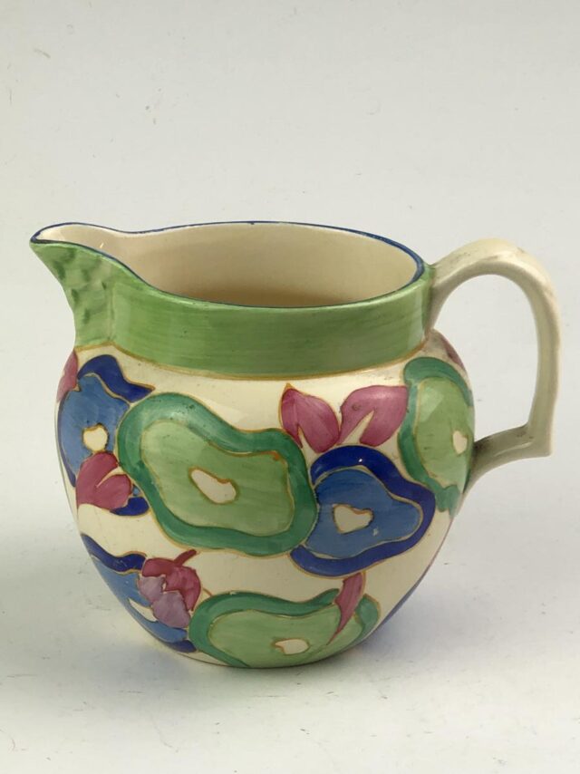 Clarice Cliff BLUE CHINTZ small Perth shape jug, 11cm. Very cute Art ...