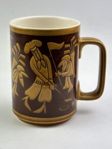 Hornsea Pottery Spooner Invitation Day large mug/tankard, 13cm. Vintage circa 1971.