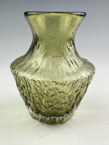 WHITEFRIARS sage green Potbelly vase (9832), 13cm. Circa late 1960s. Vintage!