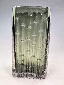 WHITEFRIARS willow BAMBOO vase, 20.5cm, p/n 9669, by G. Baxter, circa 1960s.