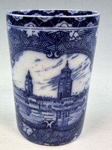 Maling pottery North East Coast Industries Exhibition beaker, circa 1929, 10.5cm.