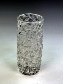 WHITEFRIARS FLINT bark vase by Geoffrey Baxter, 19cm, MEDIUM size. 1960s.