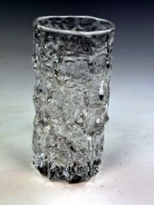 WHITEFRIARS FLINT bark vase by Geoffrey Baxter, 15cm (6 Inches). Vintage!