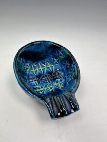 BITOSSI Rimini Blue small oval spoonrest, 11.5cm long, 5.5cm high. Vintage original!