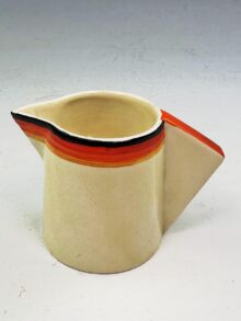 Clarice Cliff BANDED conical milk/cream jug. Very Art Deco, circa 1932.