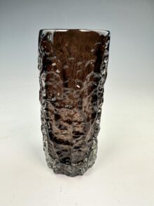 WHITEFRIARS CINNAMON bark vase by Geoffrey Baxter, 19cm, MEDIUM size. 1960s.