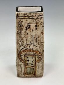 Troika coffin vase with domino design circa 1970s, by Teo Bernatowitz (TB), 17cm.