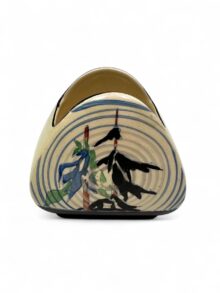 Clarice Cliff PINEGROVE pattern Trieste shape sugar bowl. Art Deco, circa 1935.