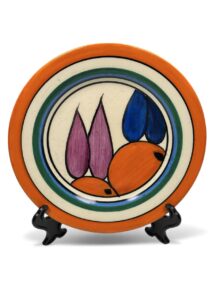 Clarice Cliff ORANGES small tea plate, 6 Inches (14.5cm) from a tea set. Circa 1931.