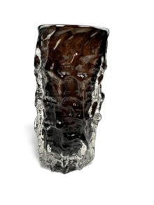 WHITEFRIARS cinnamon colour bark vase by Geoffrey Baxter, 15cm (6 Inch). Vintage!