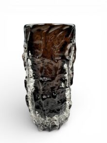 WHITEFRIARS cinnamon colour bark vase by Geoffrey Baxter, 15cm (6 Inch). Vintage!