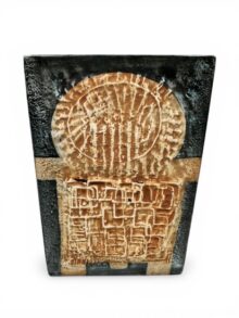 Troika Stove Man slab vase by Sylvia Vallence, circa 1960s/70s. 17.5cm high.