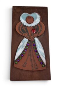 Scarce HORNSEA POTTERY Tudor Queen Muramic wall plaque. Circa 1970s.