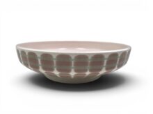 Poole FREEFORM pedestal bowl, shape 345, 21cm diameter. Vintage circa 1950s.