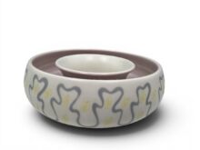 Poole FREEFORM flower ring, shape 188, 17cm diameter. Vintage circa 1950s.